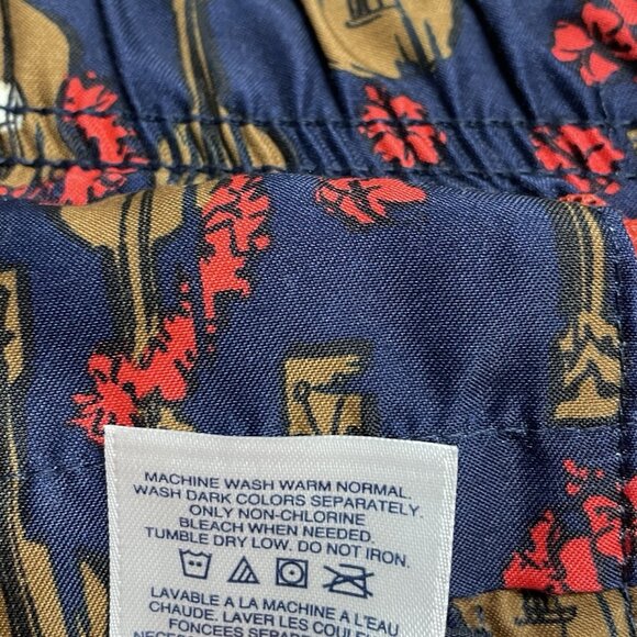 LANDS END SWIM TRUNKS UKELELE GUITAR PRINT SZ XXL 44-46 BEACH MUSIC SHORTS LINED - Picture 8 of 10